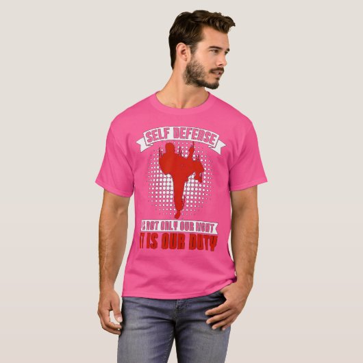 Zelfverdediging is niet alleen een High Kicks Spor T-shirt (Voorkant volledig)