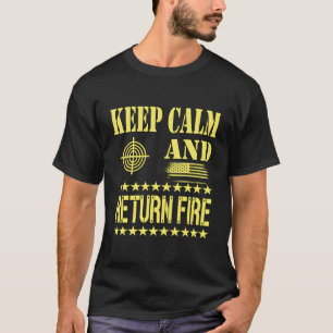 Zelfverdedigingskleding kalm houden en vuur terugb t-shirt