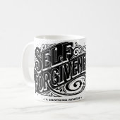 zelfvergeving koffiemok (Voorkant links)
