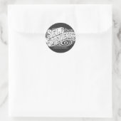 zelfvergeving ronde sticker (Tas)