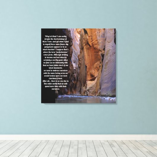 Zelfvergiffenis Inspirerend Canvas Afdruk (Insitu (Houten vloer))