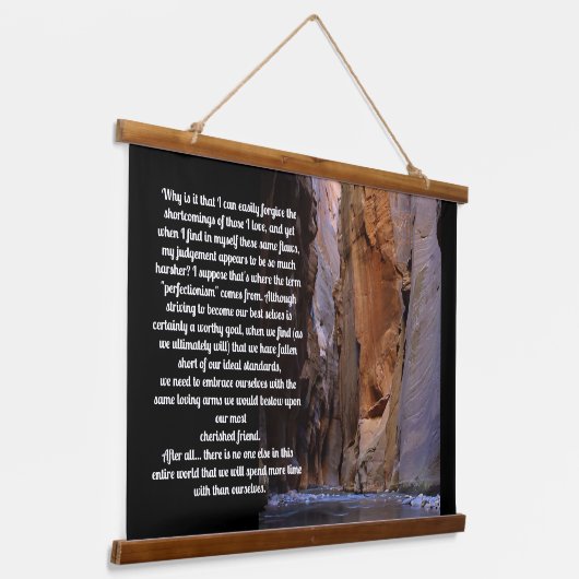 Zelfvergiffenis Inspirerend Hangend Wandkleed (Gebogen)