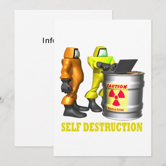 Zelfvernietiging Kaart (Voorkant / Achterkant)