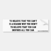 Zelfvertrouwen Bumpersticker (Voorkant)