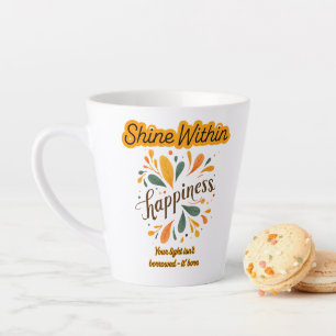 zelfvertrouwen, geluk, tekst, inspirerend latte mok