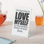 Zelfvertrouwen: Ik leer van mezelf houden Reclamebord Met Voetstuk (Insitu)