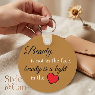 Zelfvertrouwen in je zak - Beauty Slogan Sleutelha Sleutelhanger