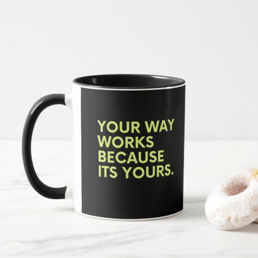 Zelfvertrouwen Individualiteit Creatieven Dromers Mok (Met donut)