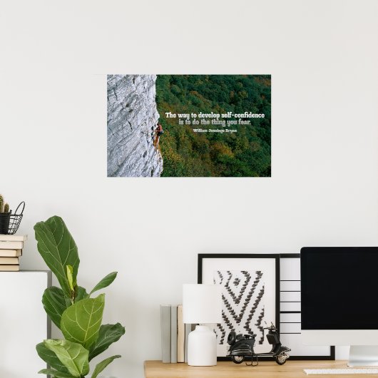 Zelfvertrouwen Inspirerend Poster afdrukken (Thuiskantoor)