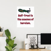 Zelfvertrouwen is de essentie van het Heroïsme - v Poster (Thuiskantoor)