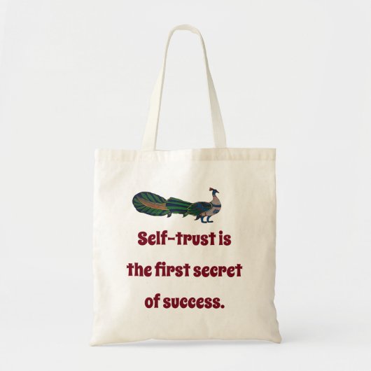 Zelfvertrouwen is het eerste geheim - vertrouwensc tote bag (Voorkant)