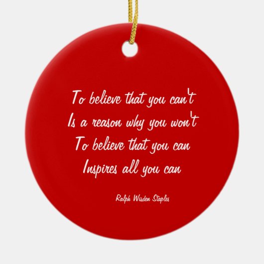 Zelfvertrouwen Keramisch Ornament (Voorkant)