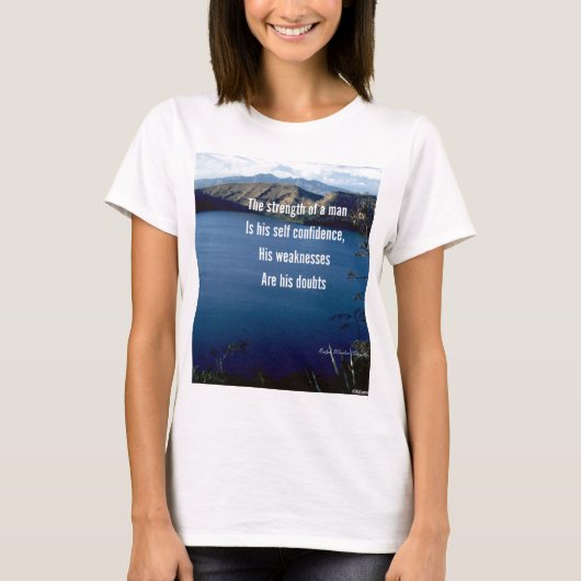 Zelfvertrouwen-motivatie offerte t-shirt (Voorkant)