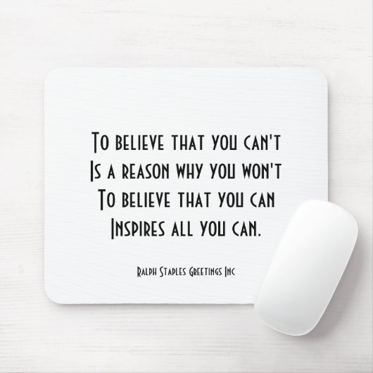 Zelfvertrouwen Muismat (Met muis)