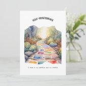 Zelfvertrouwen positieve affirmatie Kaart (Staand voorkant)