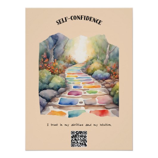 Zelfvertrouwen positieve bevestiging perfect poster (Voorkant)