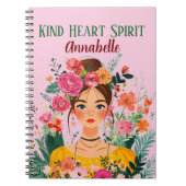 Zelfverzekerd en levendig Boho Girl Notitieboek (Voorkant)