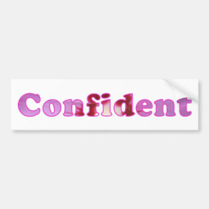 Zelfverzekerd gespeld met roze bloemen bumper stic bumpersticker