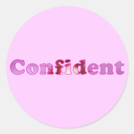 Zelfverzekerd gespeld met roze bloemen Stickers