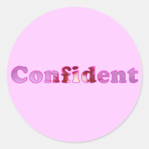 Zelfverzekerd gespeld met roze bloemen Stickers