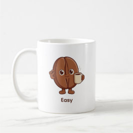 Zelfverzekerd Koffieboon Karakter Koffiemok