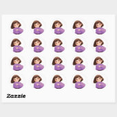 Zelfverzekerd meisje Schattigee Stickers (Vel)