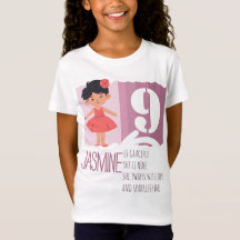 Zelfverzekerd Roze Ballerina Meisje 9e Verjaardags