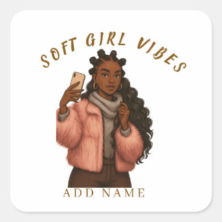 ZELFverzekerd STIJLVOL  Vierkante Sticker
