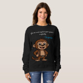 Zelfverzekerde Aap – Minimaal Kalm Leven T-Shirt (Voorkant volledig)