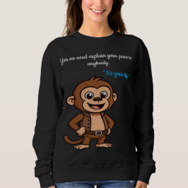Zelfverzekerde Aap – Minimaal Kalm Leven T-Shirt