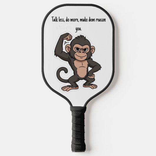 Zelfverzekerde Aap Pickleball Paddle (Voorkant)
