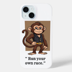 Zelfverzekerde Aap - Simpele Lifest iPhone / iPad 15 Case