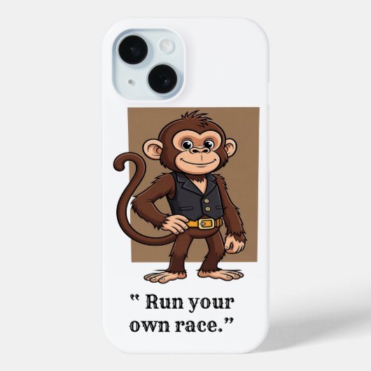 Zelfverzekerde Aap - Simpele Lifest iPhone / iPad  Case-Mate iPhone Case (Achterkant)