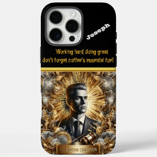 Zelfverzekerde advocaat leidt de rechtszaal Case-Mate iPhone case (Achterkant)