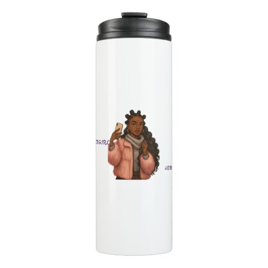 ZELFverzekerde BAAS DAME REIS MOKKEN - Thermosbeker (Voorkant)