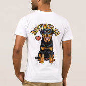 Zelfverzekerde beschermer: Rottweiler T-shirt (Achterkant)