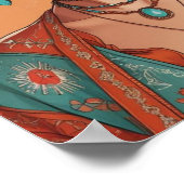 Zelfverzekerde Boho Vrouw Poster (Hoek)