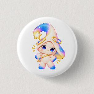 Zelfverzekerde brutale pastel knop - Pin met stout Ronde Button 3,2 Cm