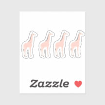 Zelfverzekerde Giraffes Waterfles Stickers