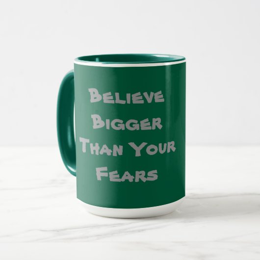 Zelfverzekerde Inspirerende Koffiemok Mok (Voorkant links)