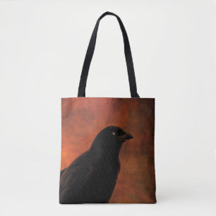 zelfverzekerde kraai tote bag