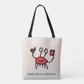 Zelfverzekerde Krab – Schouder Tote Tas (Achterkant)