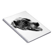 Zelfverzekerde metgezel Pitbull Mix Art Notitieboe Notitieboek (Rechterzijde)