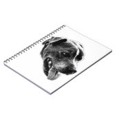 Zelfverzekerde metgezel Pitbull Mix Art Notitieboe Notitieboek (Linkerzijde)