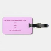 Zelfverzekerde Roze Gepersonaliseerde Bagage Label (Achterkant horizontaal)