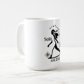 Zelfverzekerde Solo Reiziger Verklaring Koffiemok (Voorkant links)