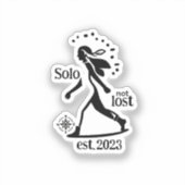 Zelfverzekerde Solo Reiziger Verklaring Sticker (Voorkant)