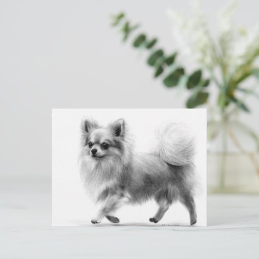 Zelfverzekerde stappen met de hand geschilderd Chi Briefkaart (Staand voorkant)