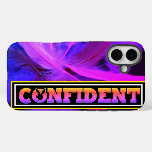 Zelfverzekerde telefoonhoes iPhone 16 plus hoesje