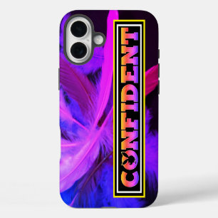 Zelfverzekerde telefoonhoes iPhone 16 plus hoesje